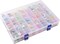 2 Pack Fixed 48 Grids Clear Plastic Divider Storage Box, Transparent Organizer Container Case for Bead, Button, Jewelry, Diamond, Craft, Small Parts, Sewing Kit,DIY Accessories